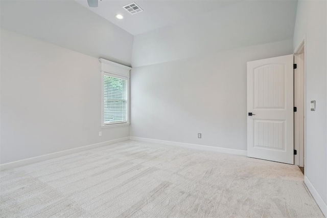 512 NW 186th St, Edmond, OK 73012 - carpeted empty room with baseboards and vaulted ceiling