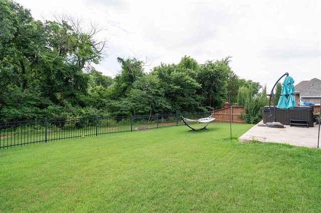 512 NW 186th St, Edmond, OK 73012 - view of yard featuring a hot tub and a patio