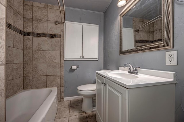 2100 Barclay Rd, Oklahoma City, OK 73120 - bathroom featuring vanity, tile patterned flooring, and bathtub / shower combination