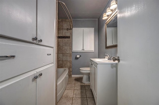 2100 Barclay Rd, Oklahoma City, OK 73120 - full bathroom featuring vanity, tile patterned flooring, and bathing tub / shower combination