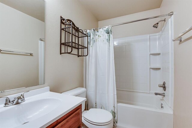 2113 SE 8th St, Moore, OK 73160 - bathroom with shower / bath combo and vanity