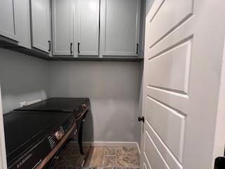 1727 NW 31st St, Oklahoma City, OK 73118 - laundry room with independent washer and dryer and cabinet space