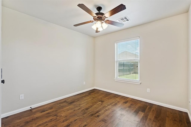 28 143rd St, Oklahoma City, OK 73170 - empty room with wood finished floors and ceiling fan