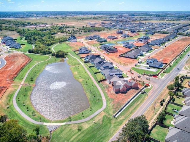 6104 NW 147th Ter, Oklahoma City, OK 73142 - aerial view of property's location with a nearby body of water and nearby suburban area
