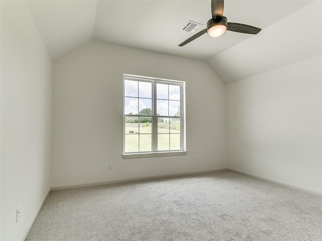 2261 Winter Creek Blvd, Blanchard, OK 73010 - bonus room featuring vaulted ceiling, ceiling fan, and carpet