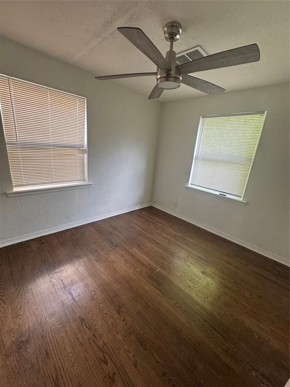 1710 Carlisle Rd, Oklahoma City, OK 73120 - unfurnished room featuring dark wood-style flooring and a ceiling fan