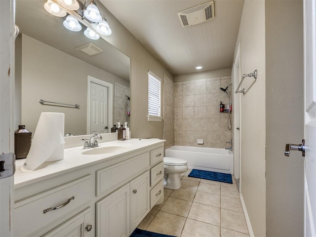 1621 NW 182nd St, Edmond, OK 73012 - full bath featuring tile patterned floors, vanity, and shower / bath combination