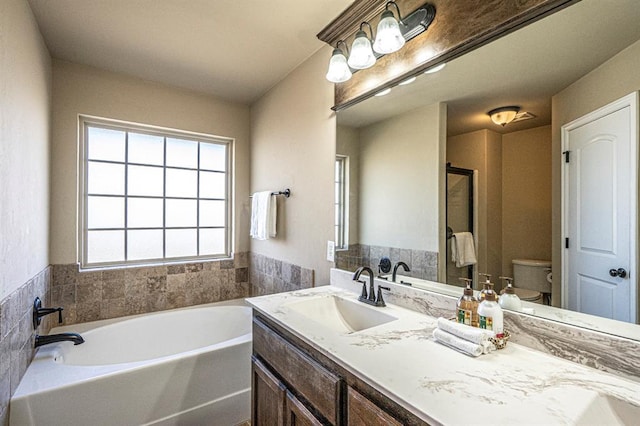 1613 NW 124th St, Oklahoma City, OK 73120 - full bath with a garden tub and vanity