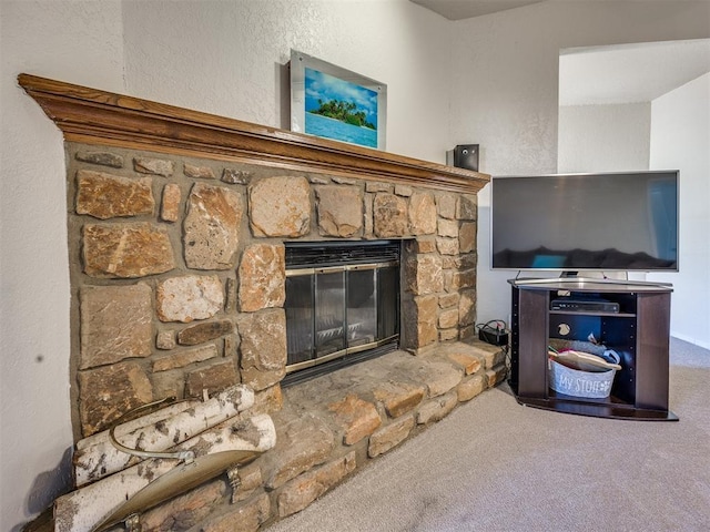 14313 N Pennsylvania Ave Unit 7E, Oklahoma City, OK 73134 - detailed view of carpet and a fireplace