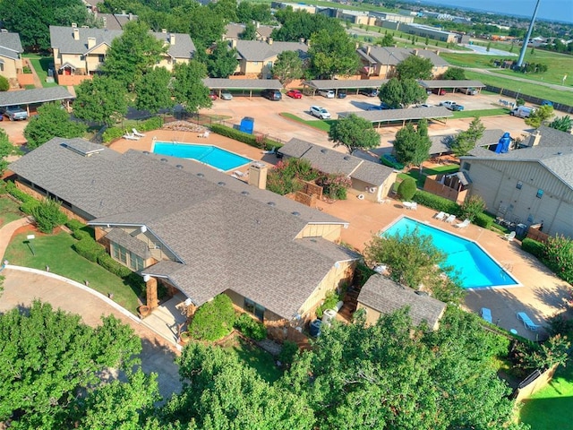 14313 N Pennsylvania Ave Unit 7E, Oklahoma City, OK 73134 - aerial perspective of suburban area featuring a pool