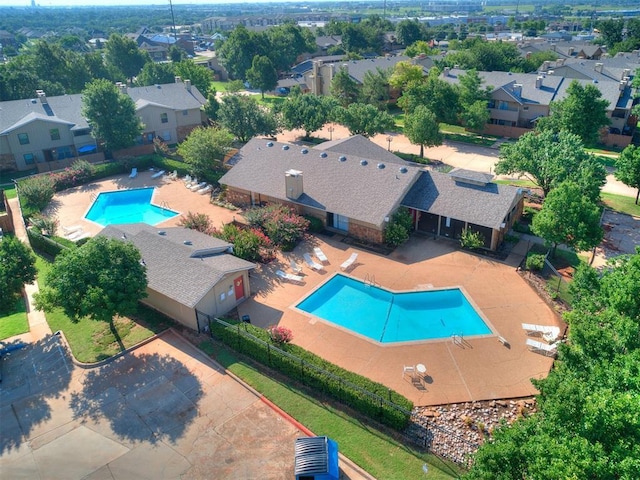 14313 N Pennsylvania Ave Unit 7E, Oklahoma City, OK 73134 - aerial view of residential area with a pool area