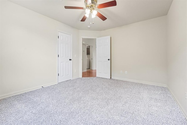 9716 SW 21st Ter, Oklahoma City, OK 73128 - unfurnished bedroom with carpet flooring and ceiling fan
