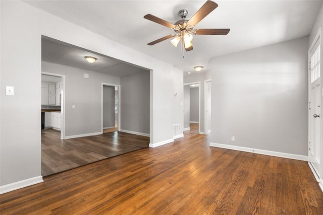 3919 SE 10th Pl, Oklahoma City, OK 73115 - unfurnished room featuring a ceiling fan and wood finished floors