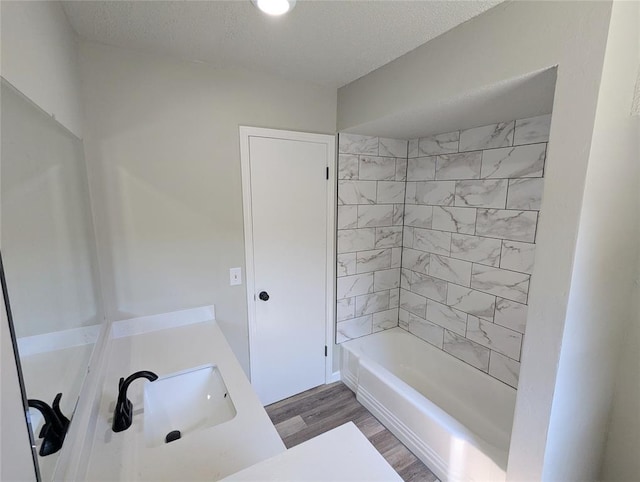 104 SW 10th St, Moore, OK 73160 - full bathroom with wood finished floors,  shower combination, and vanity