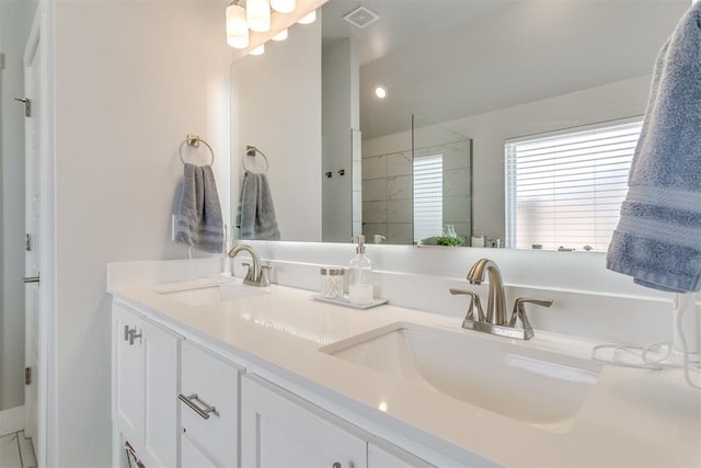10125 NW 99th St, Yukon, OK 73099 - full bath with double vanity and a tile shower