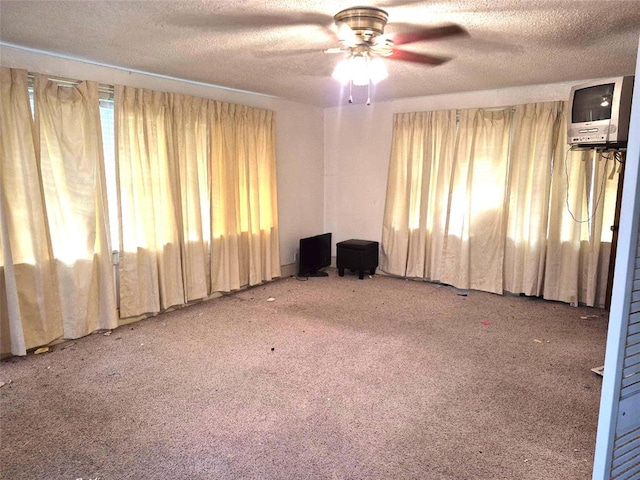 4300 N Butler Pl, Oklahoma City, OK 73118 - carpeted empty room featuring ceiling fan and a textured ceiling