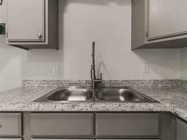 1513 Rancho Dr, Oklahoma City, OK 73119 - kitchen featuring gray cabinets and light countertops