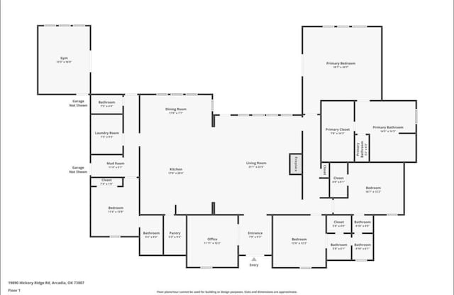 19890 Hickory Ridge Rd, Arcadia, OK 73007 - view of home floor plan