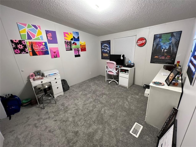 4620 SE 119th St, Oklahoma City, OK 73165 - home office with carpet floors and a textured ceiling