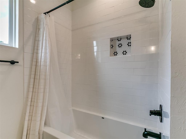 11275 S Henney Rd, Meridian, OK 73058 - full bathroom with shower / tub combo and a textured wall