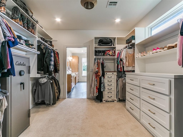 11275 S Henney Rd, Meridian, OK 73058 - walk in closet featuring light colored carpet
