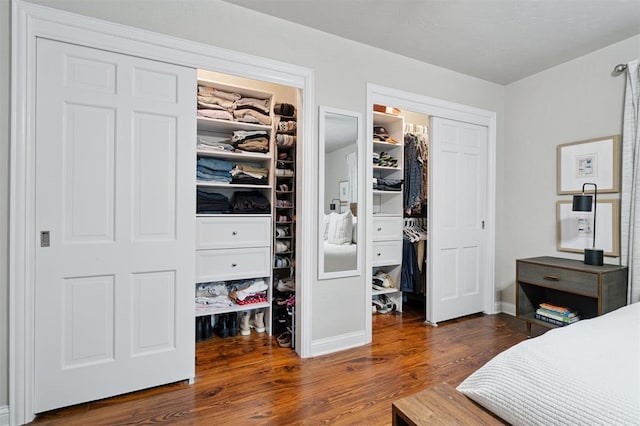 2633 Chaucer Dr, The Village, OK 73120 - bedroom with wood finished floors and a spacious closet