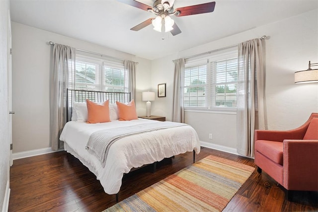 2633 Chaucer Dr, The Village, OK 73120 - bedroom with wood finished floors and a ceiling fan