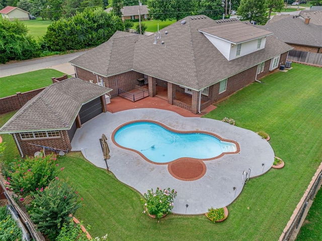 1602 N Davis Ave, Oklahoma City, OK 73127 - view of swimming pool with a patio