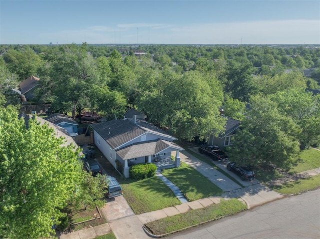 615 NW 26th St, Oklahoma City, OK 73103 - bird's eye view of a heavily wooded area