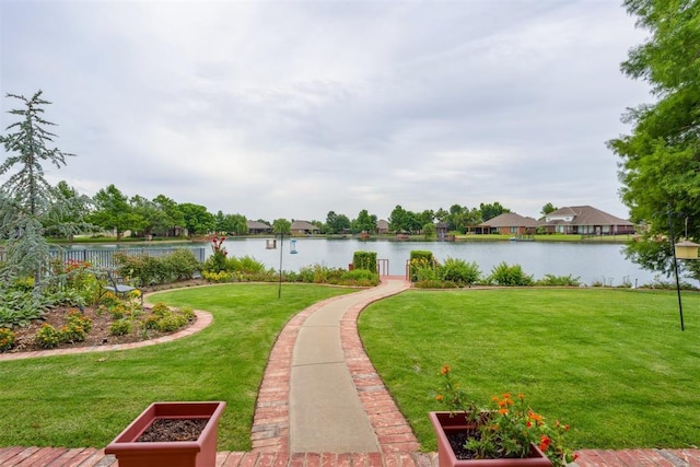 8404 NW 65th Pl, Oklahoma City, OK 73132 - view of grassy yard with a water view