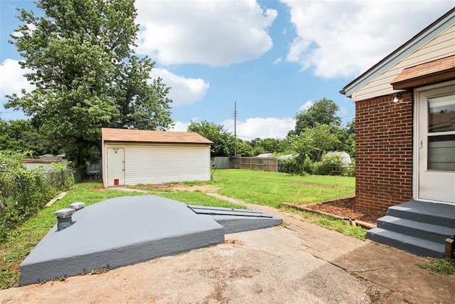 3213 SE 20th St, Del City, OK 73115 - view of patio with a storage unit