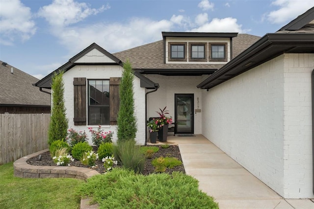 8317 Poplar Dr, Edmond, OK 73034 - entrance to property with roof with shingles