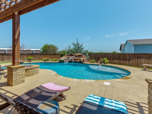 1470 Auburn Cir, Piedmont, OK 73078 - view of pool featuring a patio, a fenced backyard, and a pergola
