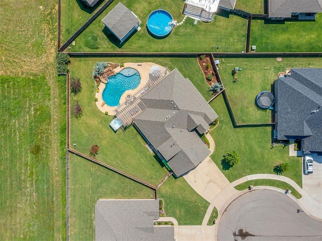 1470 Auburn Cir, Piedmont, OK 73078 - bird's eye view of a pool area
