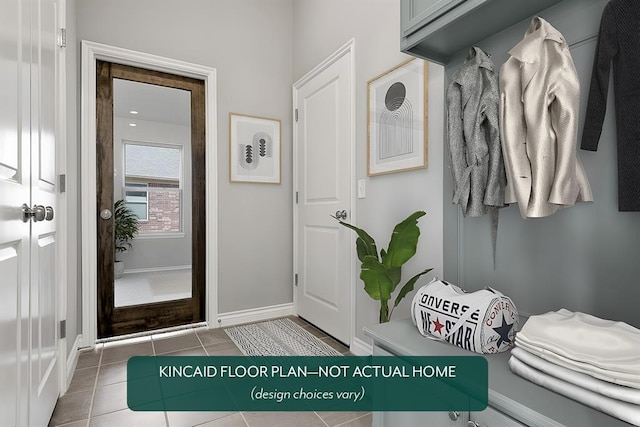 1416 SW 160th St, Moore, OK 73170 - mudroom featuring tile patterned flooring and baseboards