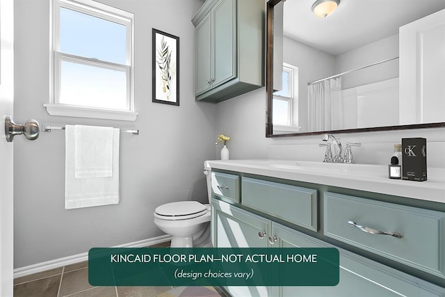 1416 SW 160th St, Moore, OK 73170 - bathroom featuring vanity and tile patterned floors