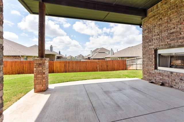 1632 NE 35th St, Moore, OK 73160 - fenced backyard with a patio area and a residential view