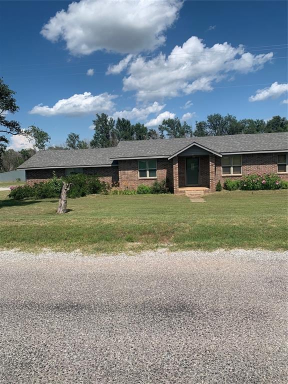 28153 County Street 2540Th, St, Fort Cobb, OK 73038 - single story home with a front yard and brick siding