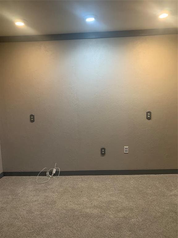 28153 County Street 2540Th, St, Fort Cobb, OK 73038 - carpeted empty room featuring recessed lighting and baseboards