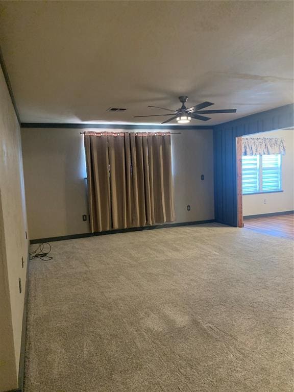 28153 County Street 2540Th, St, Fort Cobb, OK 73038 - empty room with light carpet and ceiling fan