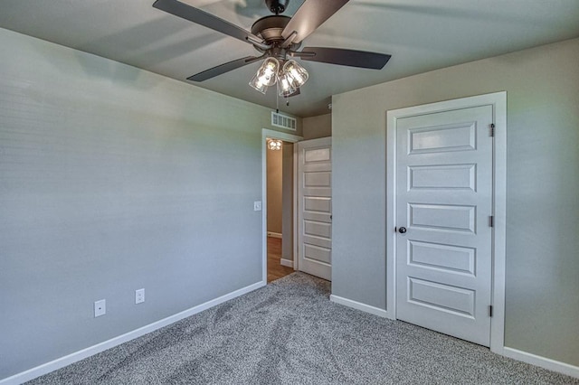 6413 SE 84th St, Oklahoma City, OK 73135 - unfurnished bedroom with carpet flooring and a ceiling fan