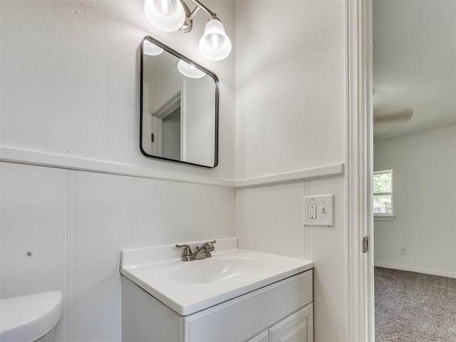 3044 S Madole Blvd, Oklahoma City, OK 73159 - bathroom featuring vanity and toilet