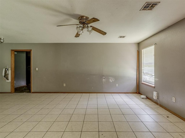 1106 Foggy Bottom Rd, Tecumseh, OK 74873 - spare room with ceiling fan and light tile patterned floors