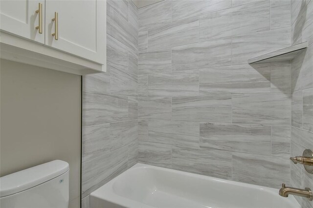 10617 Little Sallisaw Creek Dr, Yukon, OK 73099 - bathroom featuring shower / bath combination and toilet