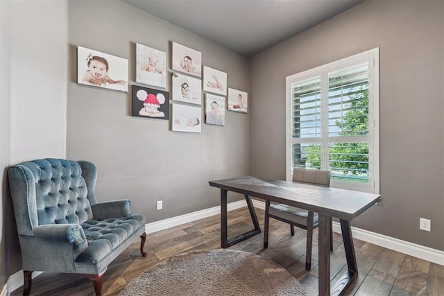 8040 Sweetgum St, Edmond, OK 73034 - office with wood finished floors and baseboards