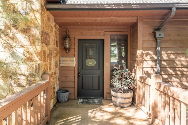 39 E Shore Dr, Arcadia, OK 73007 - property entrance with a shingled roof
