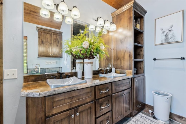 39 E Shore Dr, Arcadia, OK 73007 - bathroom featuring double vanity