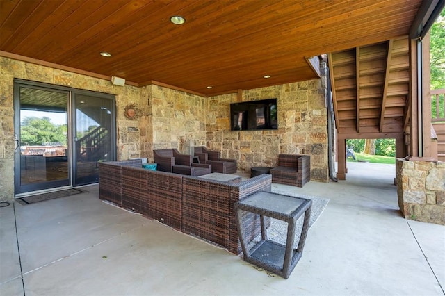 39 E Shore Dr, Arcadia, OK 73007 - view of patio with an outdoor living space