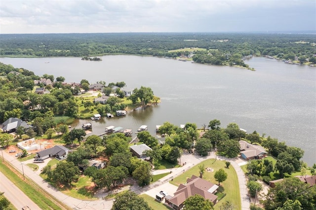 39 E Shore Dr, Arcadia, OK 73007 - aerial perspective of suburban area featuring a nearby body of water