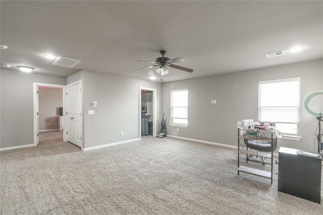 9409 NW 91st St, Yukon, OK 73099 - interior space featuring ceiling fan and a desk